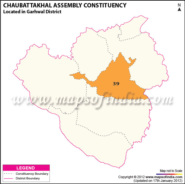 Assembly Constituency Map of Chaubattakhal Assembly Constituency Map of Chaubattakhal